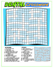 Dental Crossword activity sheet - Pediatric Dentist in Westfield, NJ