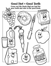 Good Diet activity sheet - Pediatric Dentist in Westfield, NJ